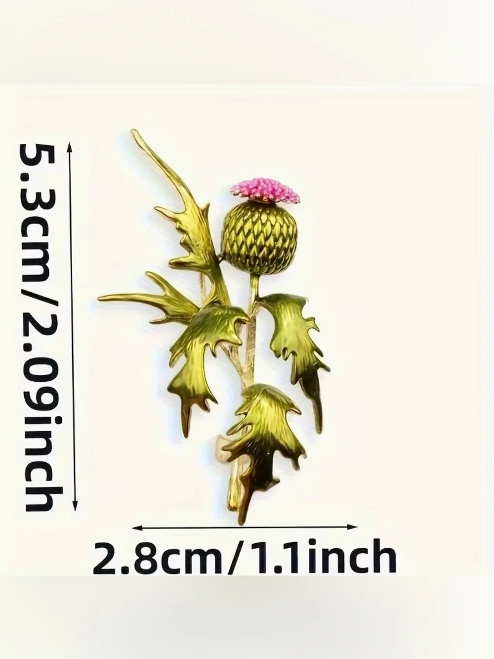 Flowering Thistle Brooch New